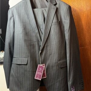 Gray Pinstripe Men's Suit
